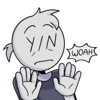 😨 WOAH удивление, шок, неверие, персонаж, выражение telegram sticker