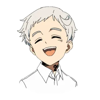 😄 Norman The Promised Neverland Anime, Norman, The Promised Neverland, Personnage, Sticker telegram sticker