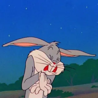 ☹️ Bugs Bunny Dessin animé, Lapin, Looney Tunes, Lapinou, Triste, Fâché telegram sticker