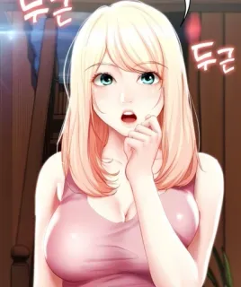 😳 두근 두근 动漫, 女人, 震惊, 金发, 卡通 telegram sticker