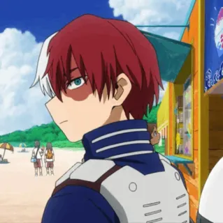 🥢 Shoto Todoroki My Hero Academia Anime, Manga, Bohater, Quirk, Shonen telegram sticker