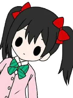 😯 anime, cartoon, girl, kawaii, cute, character, sticker telegram sticker