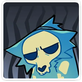 😒 Cartoon, Schädel, Geist, Kreatur, Monster telegram sticker