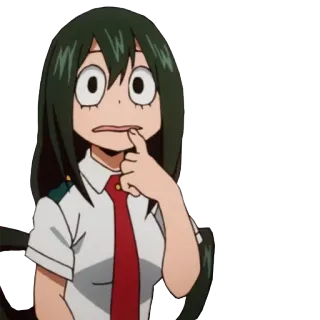 🤔 Tsuyu Asui My Hero Academia Anime, Manga, My Hero Academia, Tsuyu Asui, Froppy telegram sticker