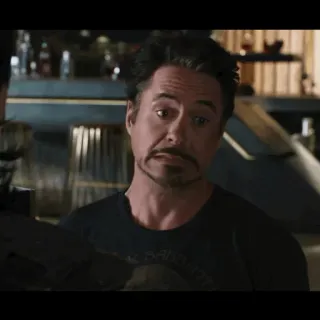 😐 Tony Stark 남자, 사람, 영화, 얼굴, 배우, 로버트 다우니 주니어 telegram sticker