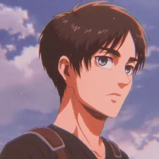 🥰 Eren Yeager Attack on Titan Eren Jaeger, L'attacco dei Giganti, Anime, Manga, Shonen, Personaggio telegram sticker