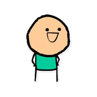 😃 Cartoon, Figur, Einfach, Zeichnung, Cyanide and Happiness telegram sticker