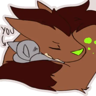 🤗 YOU Фурри, Животное, Милый, Мультфильм telegram sticker