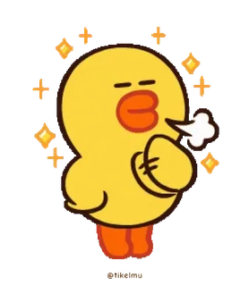 😎 pato, desenho animado, brilho, fofo, emoji telegram sticker