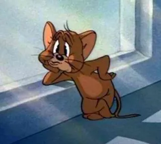 🥴 Jerry Tom and Jerry cartoon, mouse, sad, Jerry, Tom and Jerry telegram sticker
