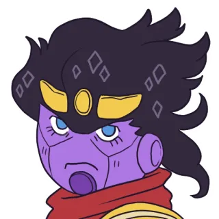🍾 Star Platinum JoJo's Bizarre Adventure jojo, anime, star platinum, personnage, violet telegram sticker