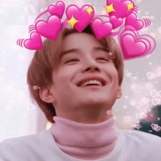 🔥 corações, rosa, homem, sorrindo, retrato whatsapp sticker
