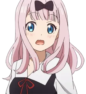 😳 Chika Fujiwara Kaguya-sama: Love Is War Anime, Chika Fujiwara, Kaguya-sama Love is War, Capelli rosa, Personaggio, Carino whatsapp sticker