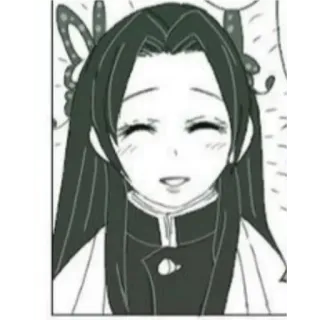 🙂 Shinobu Kocho Demon Slayer shinobu kocho, demon slayer, anime, manga, butterfly, character, smile telegram sticker