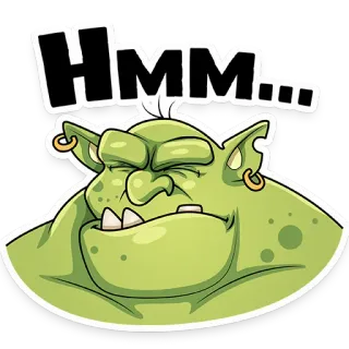 🤔 Hmm... hmm, myślę, rozmyślanie, zielony, wyraz, naklejka telegram sticker