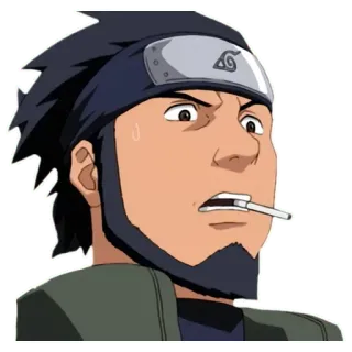 😮 Asuma Sarutobi Naruto anime, naruto, asuma sarutobi, ninja, character, manga telegram sticker
