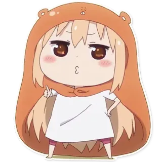 😗 Аниме, Девушка, Милый, Мультфильм, Персонаж, Медведь telegram sticker