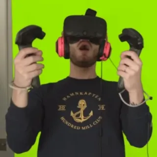 😯 HAMNKAPTEN vr, gaming, virtual reality, headset, gamer telegram sticker