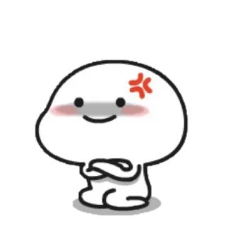 ☁ enojado, personaje, dibujos animados, lindo, meme whatsapp sticker