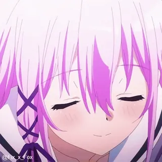 😘 @Fix_x_Fox Anime, Manga, Hoạt hình, Chân dung, Dễ thương, Cô gái whatsapp sticker