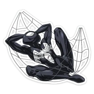 😴 Spider-Man человек-паук, марвел, супергерой, симбиот, паутина, комикс, наклейка telegram sticker