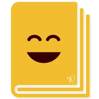 📔 libro, emoji, educación, lectura, feliz, cara, icono, pegatina telegram sticker