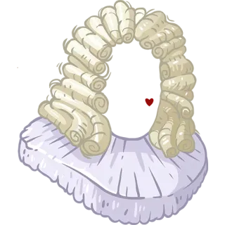👑 judge, wig, law, court, justice telegram sticker