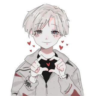 🥰 Аниме, Сердце, Любовь, Милый, Мультфильм telegram sticker