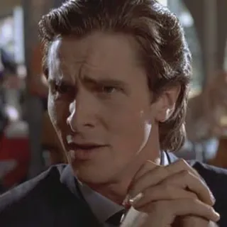 😨 Patrick Bateman American Psycho Patrick Bateman, American Psycho, Christian Bale, Film, Charakter, Film, Psychopath telegram sticker