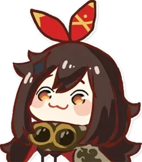 😊 Amber Genshin Impact anime, video game, genshin impact, amber, character, cartoon telegram sticker