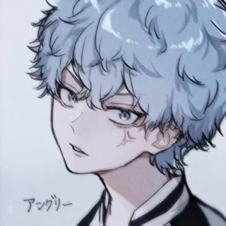 💫 アングリ— Anime, Kartun, Anak laki-laki, Marah, Ilustrasi telegram sticker