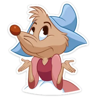 🤷‍♀ souris, dessin animé, personnage, mignon whatsapp sticker