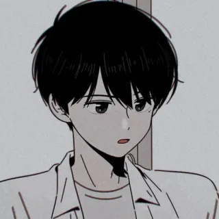 🧃 Anime, Manga, Kreskówka, Chłopak, Postać, Ilustracja telegram sticker
