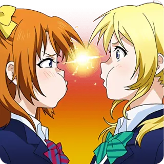 👉 Anime, Dziewczyny, Kreskówka, Śmieszne, Mundur szkolny telegram sticker