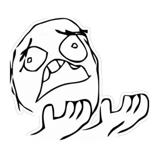 👐 Meme, Trollface, Rage Comic, Meme Internet, Expression, Confus telegram sticker