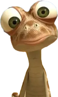 😐 cartoon, lizard, cute, animal whatsapp sticker