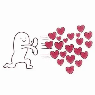 💗 hati, cinta, tokoh, kartun, karakter, ekspresi telegram sticker
