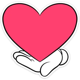 ❤️ heart, hands, love, cartoon telegram sticker