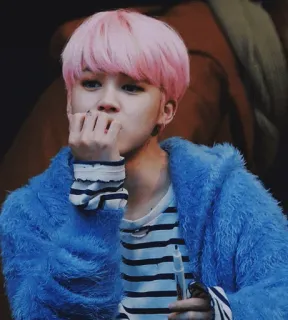 ☁️ Jimin kpop, jimin, bts, cantor, idol, cabelo rosa telegram sticker
