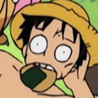 😮 Luffy One Piece Anime, Luffy, One Piece, Personagem, Comendo, Mangá telegram sticker