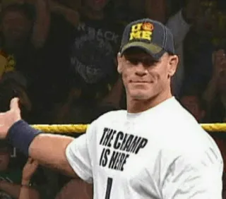 💚 John Cena THE CHAMP IS HERE Wrestling, WWE, John Cena, Athlet, Champion telegram sticker