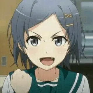 😁 动漫, 女孩, 制服, 微笑, 可爱, 女学生, 快乐 whatsapp sticker