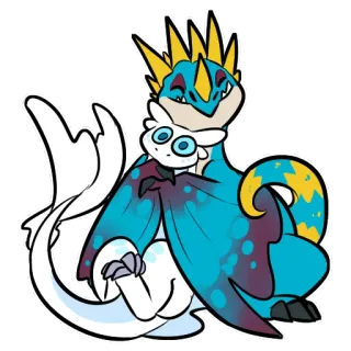 ❤️ dragons, fantaisie, dessin animé, mignon telegram sticker