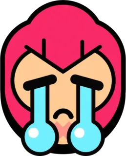 ▪️ menangis, sedih, ekspresi, air mata, emosional, wajah, kartun telegram sticker