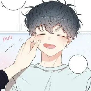 🥰 pull mono, anime, manhwa, chibi, dibujo, manga telegram sticker