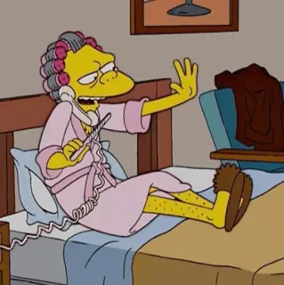 🖤 Moe Szyslak The Simpsons Moe, Szyslak, The Simpsons, cartoon, character telegram sticker