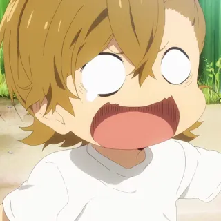 🍭 Аниме, Парень, Плачущий, Эмоциональный, Выражение telegram sticker