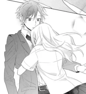 💚 Anime, Manga, Coppia, Abbraccio, Romance, Scuola telegram sticker