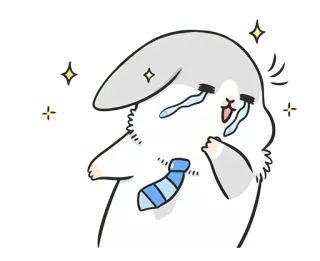 😂 Kartun, Binatang, Menangis, Dasi, Lucu, Berkilau whatsapp sticker