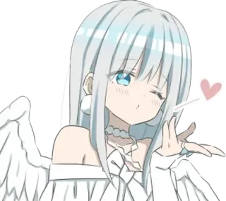 😘 Anime, Desenho animado, Kawaii, Personagem, Adesivo, Fofo whatsapp sticker